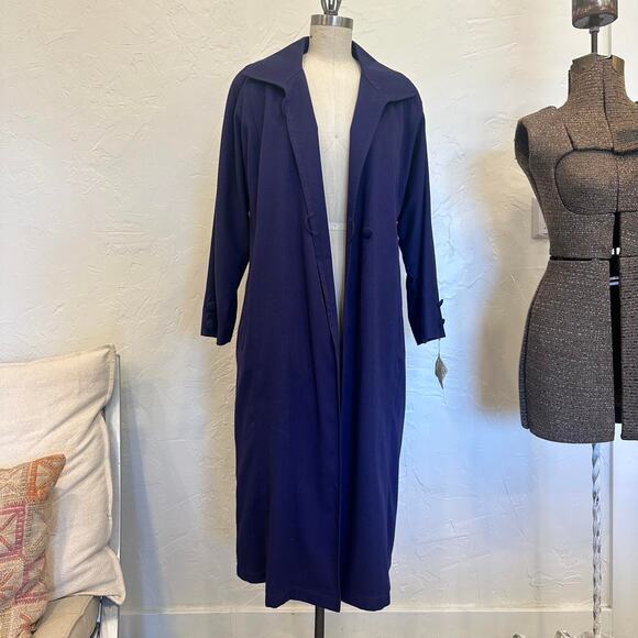 London Fog Women's  8 Petite Coat Amethyst Pea Coat Vintage Longlinne - Picture 1 of 4